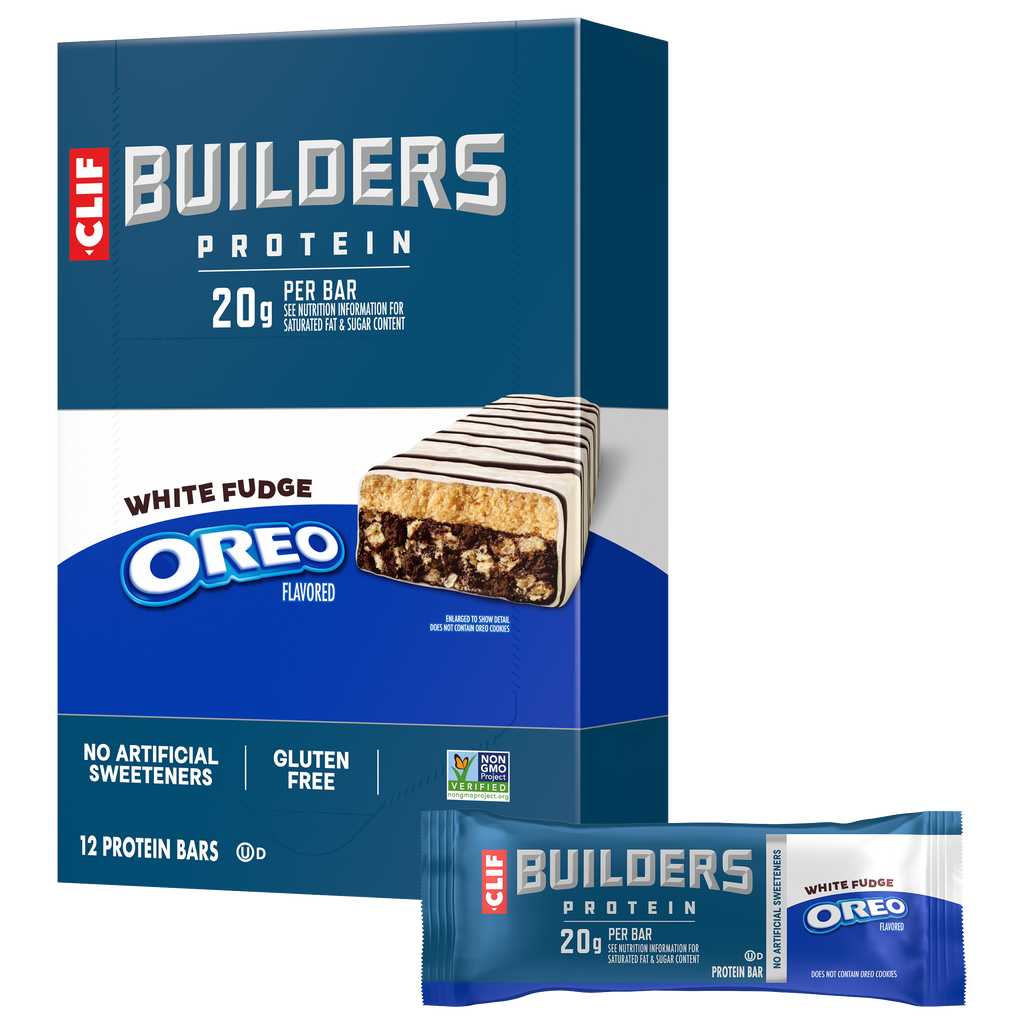 CLIF White Fudge OREO-Flavored Plant Based Protein Bars L1