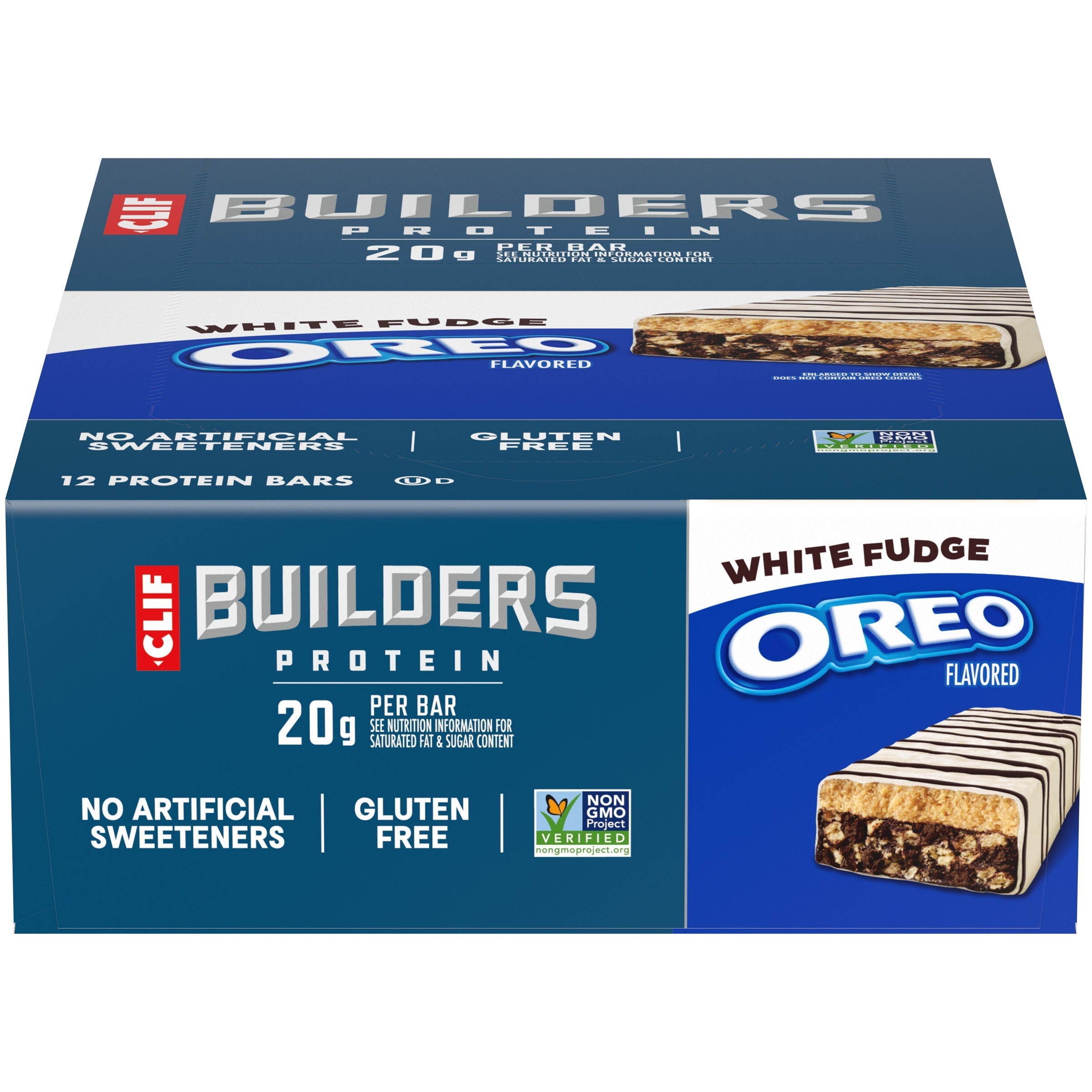 CLIF White Fudge OREO-Flavored Plant Based Protein Bars L1