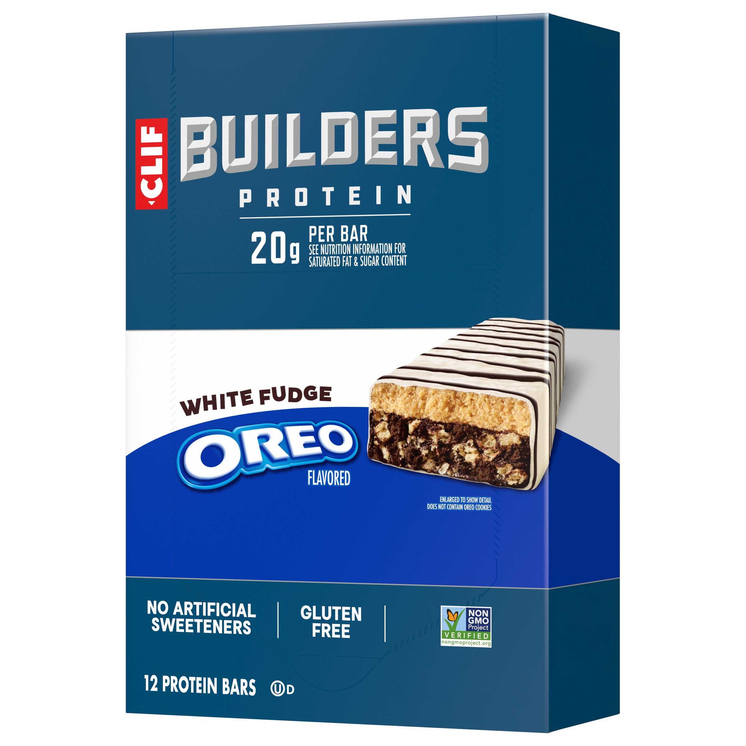 CLIF White Fudge OREO-Flavored Plant Based Protein Bars L1