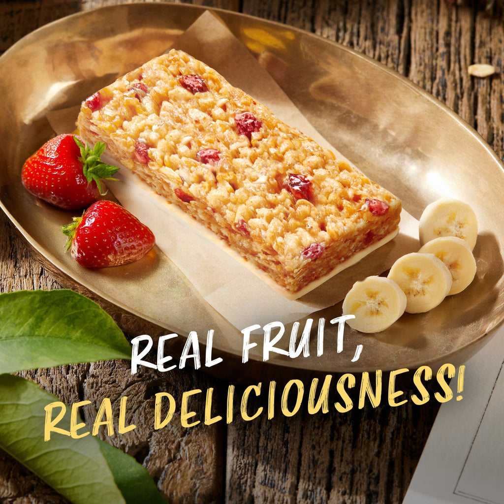 Berry Bars Strawberry Banana Flavor Gluten Free Snack Bars, Non-GMO Protein Bars B5