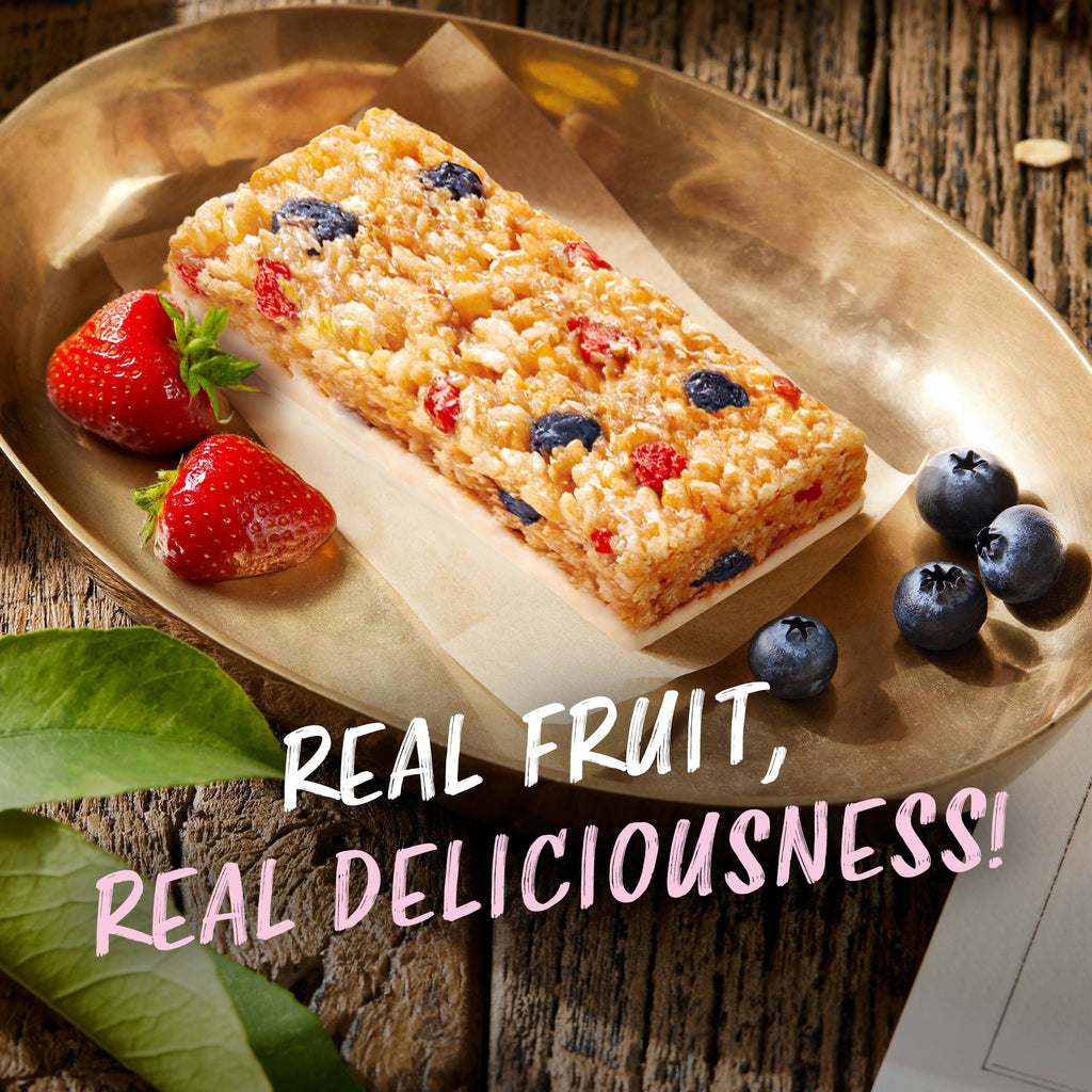 Berry Bars Mixed Berry Flavor Gluten Free Snack Bars, Non-GMO Protein Bars O5