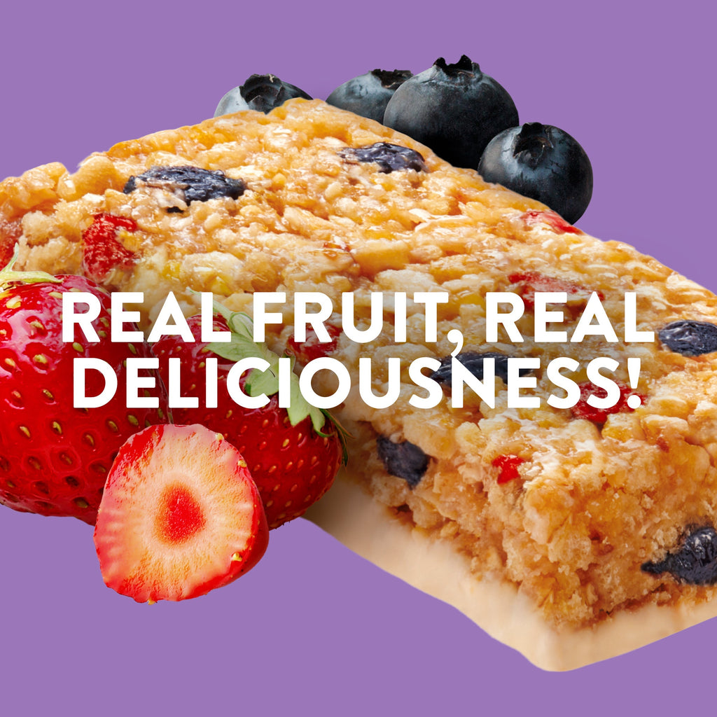 Berry Bars Mixed Berry Flavor Gluten Free Snack Bars, Non-GMO Protein Bars O5