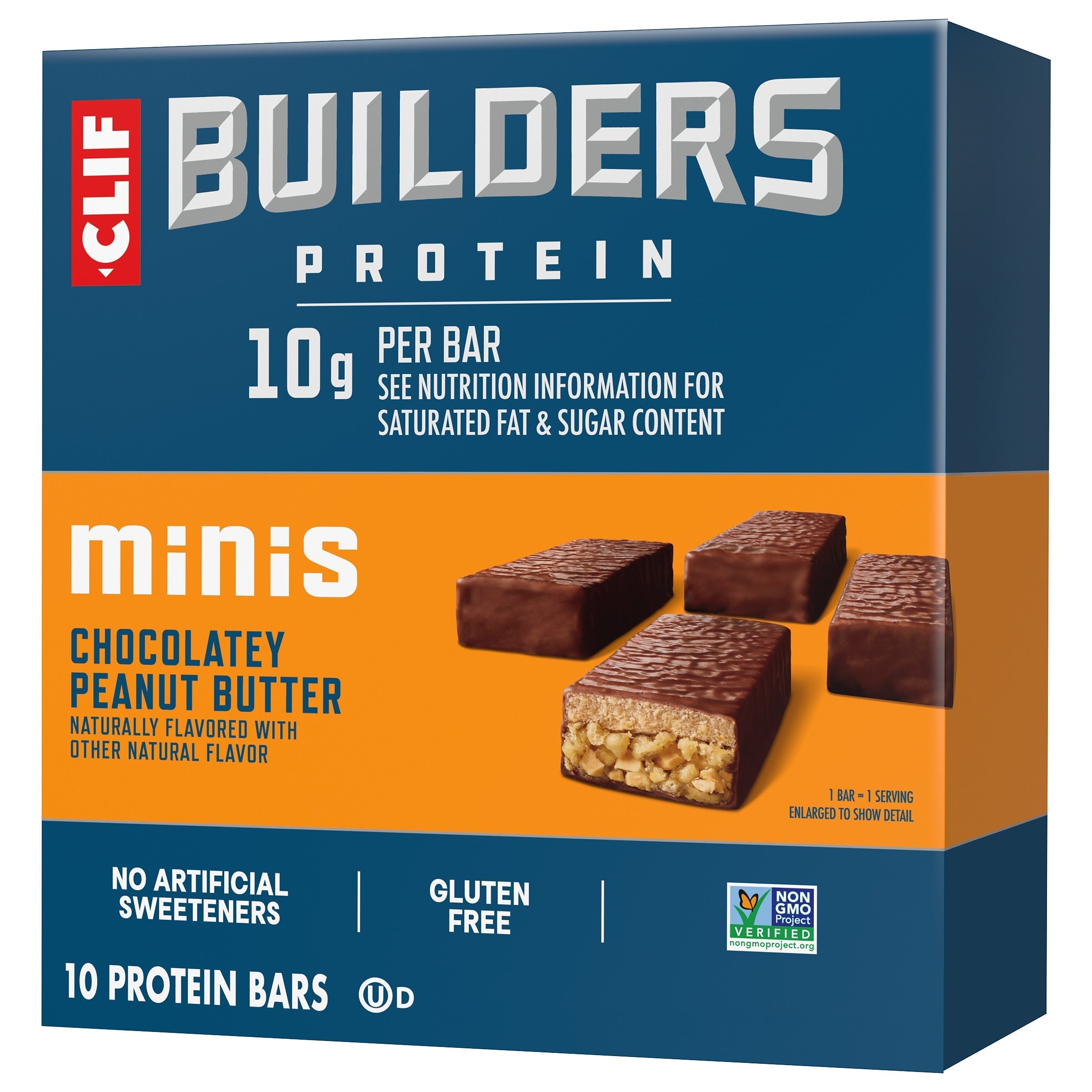 CLIF Minis Chocolatey Peanut Butter Plant Based Protein Bars P4