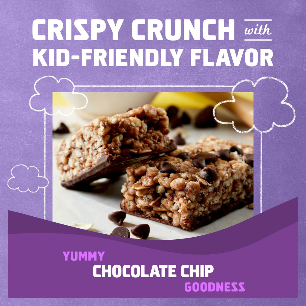 Protein Chocolate Chip Crispy Snack Bars, Gluten Free Protein Bars K6