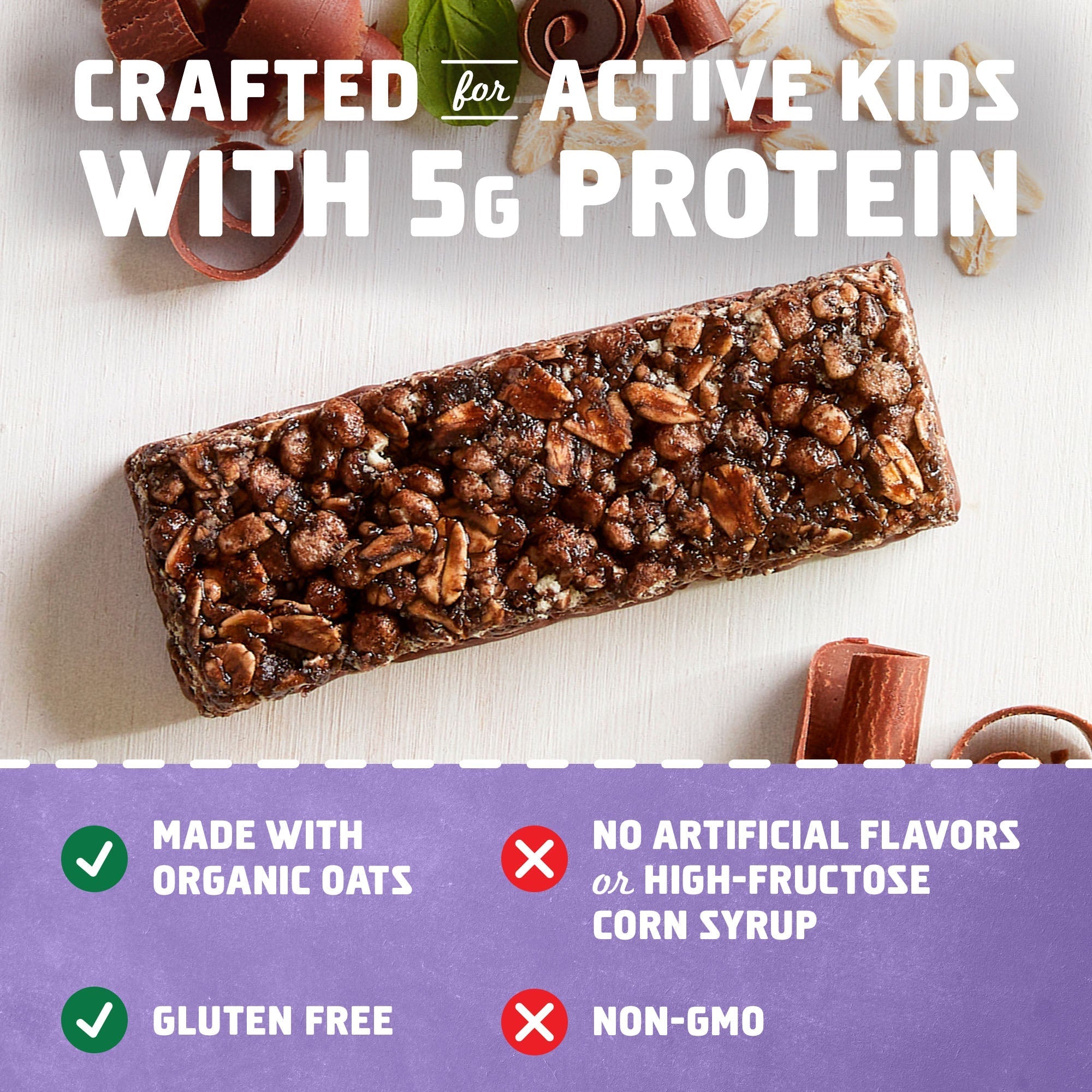 Protein Chocolate Flavored Mint Crispy Snack Bars, Gluten Free Protein Bars N0