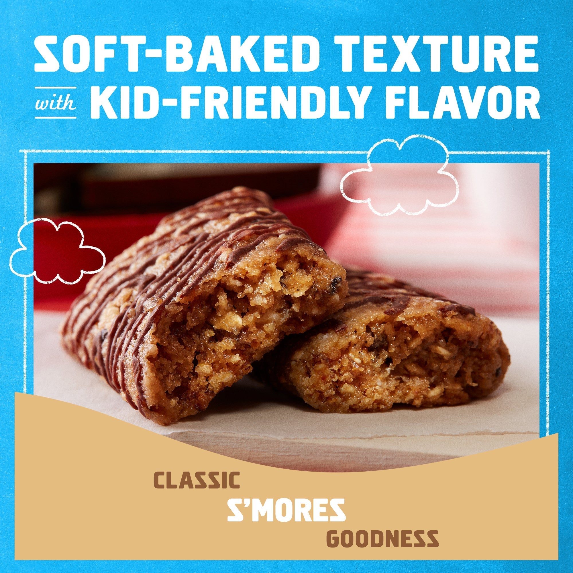 S'mores Soft-Baked Energy Snack Bars, Organic Granola Bars L3
