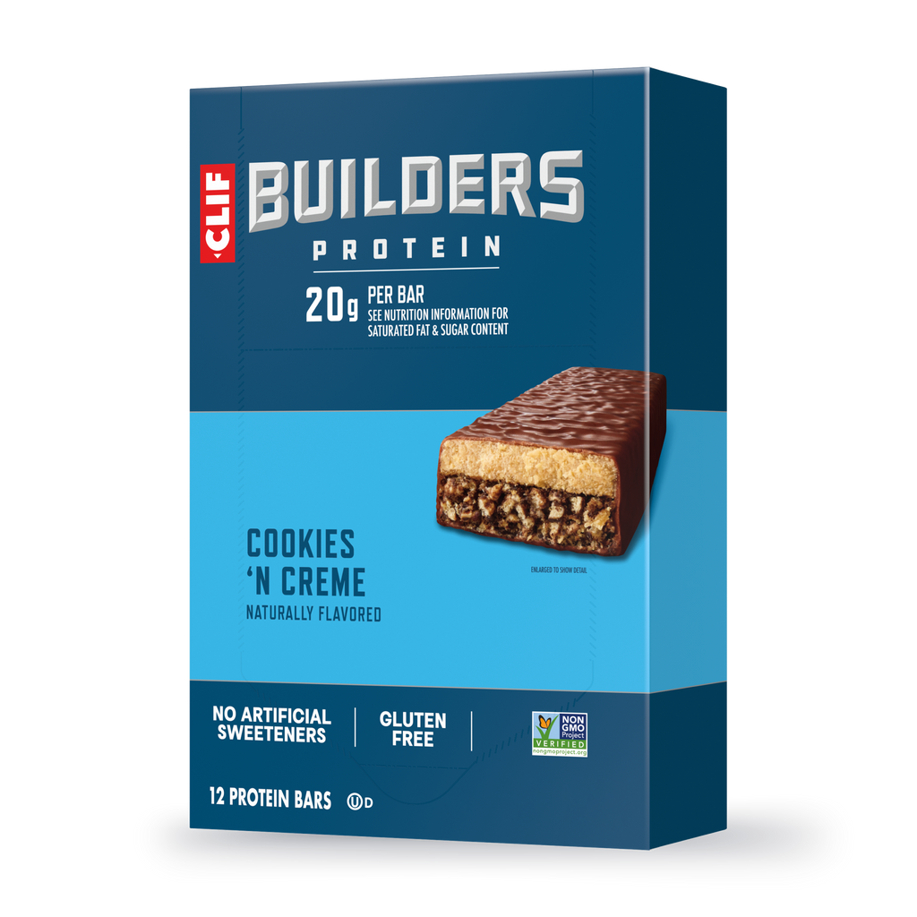 CLIF Cookies 'N Creme Flavor Plant Based Protein Bars S8