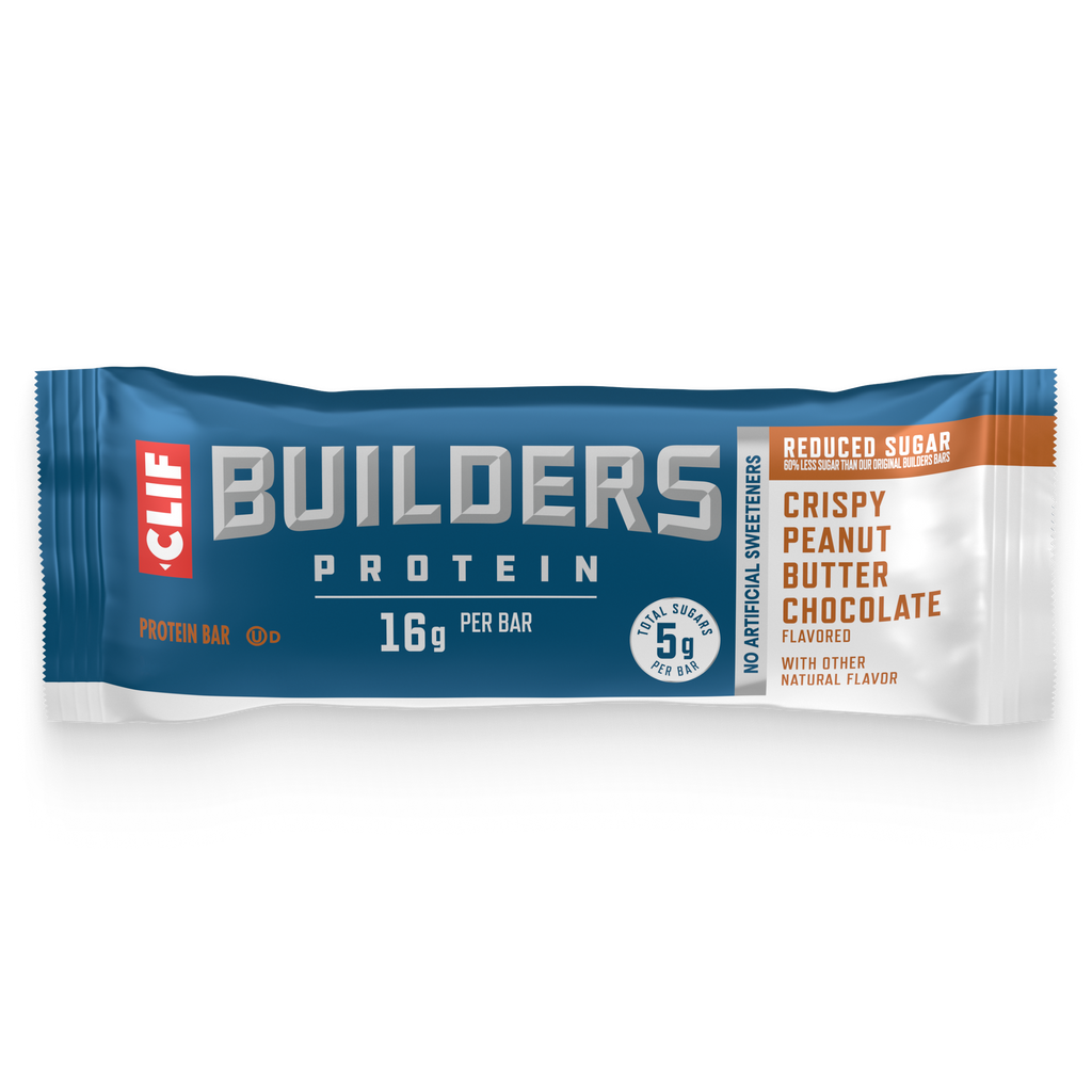 CLIF Crispy Peanut Butter Chocolate Flavored Protein Bar, Reduced Sugar X6
