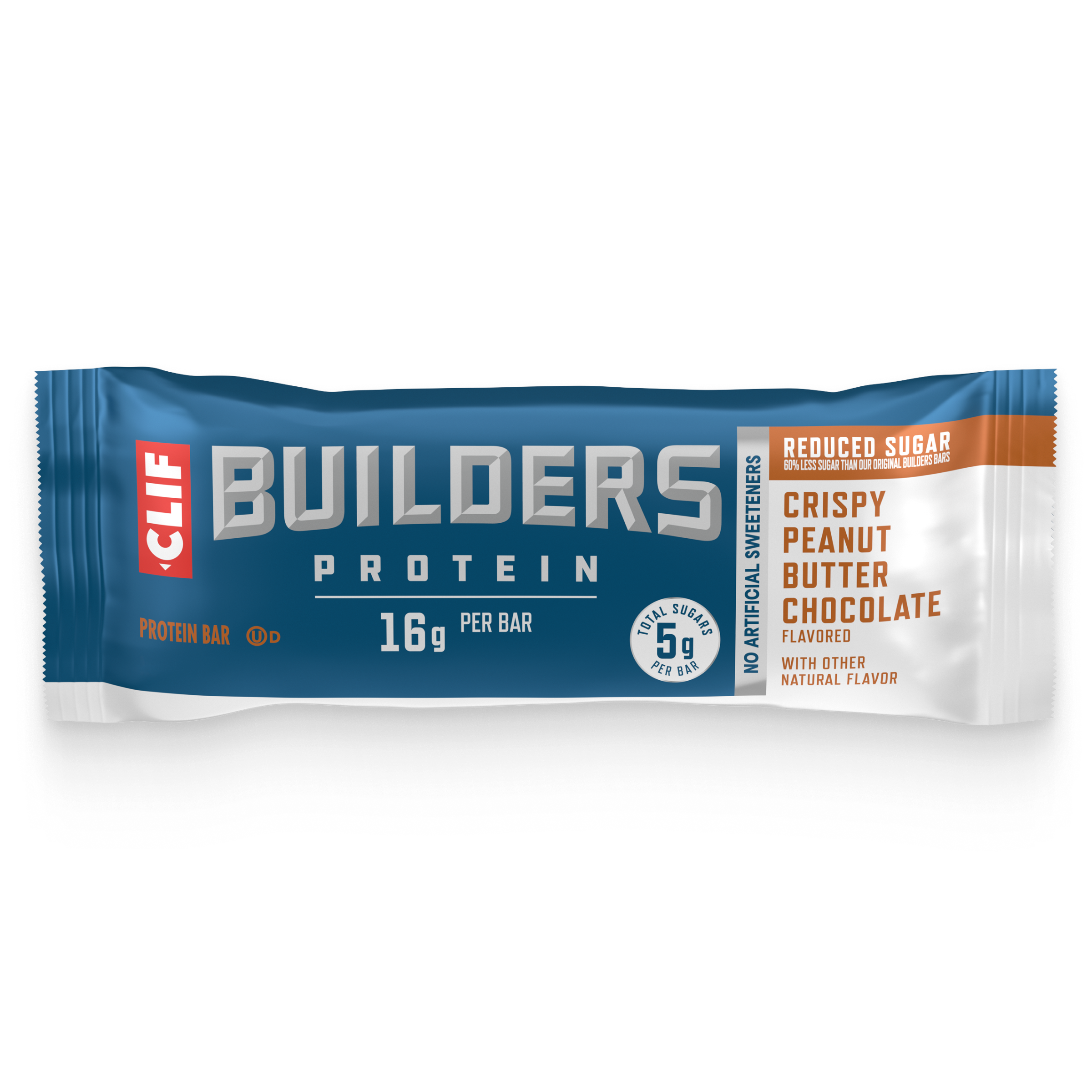 CLIF Crispy Peanut Butter Chocolate Flavored Protein Bar, Reduced Sugar X6