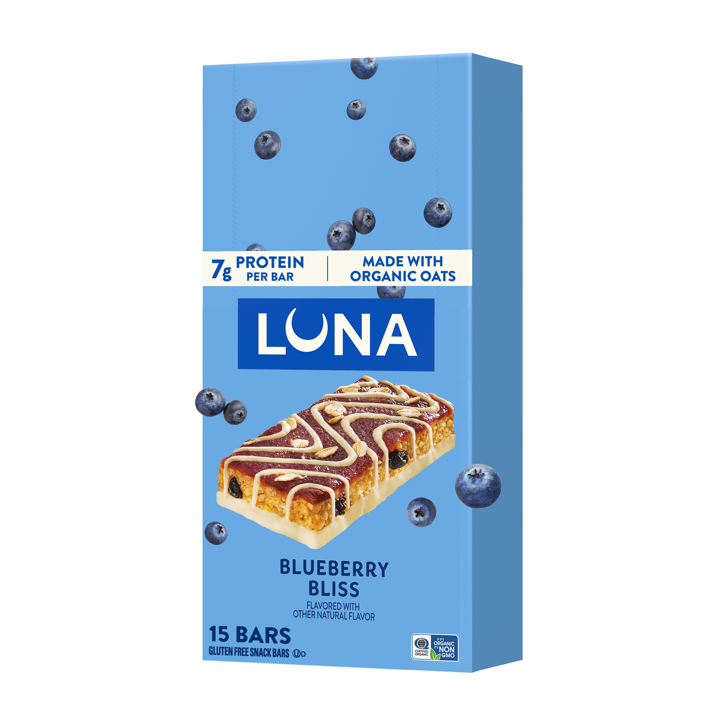 Bar Blueberry Bliss Flavor Gluten Free Snack Bars, Non-GMO Protein Bars G2