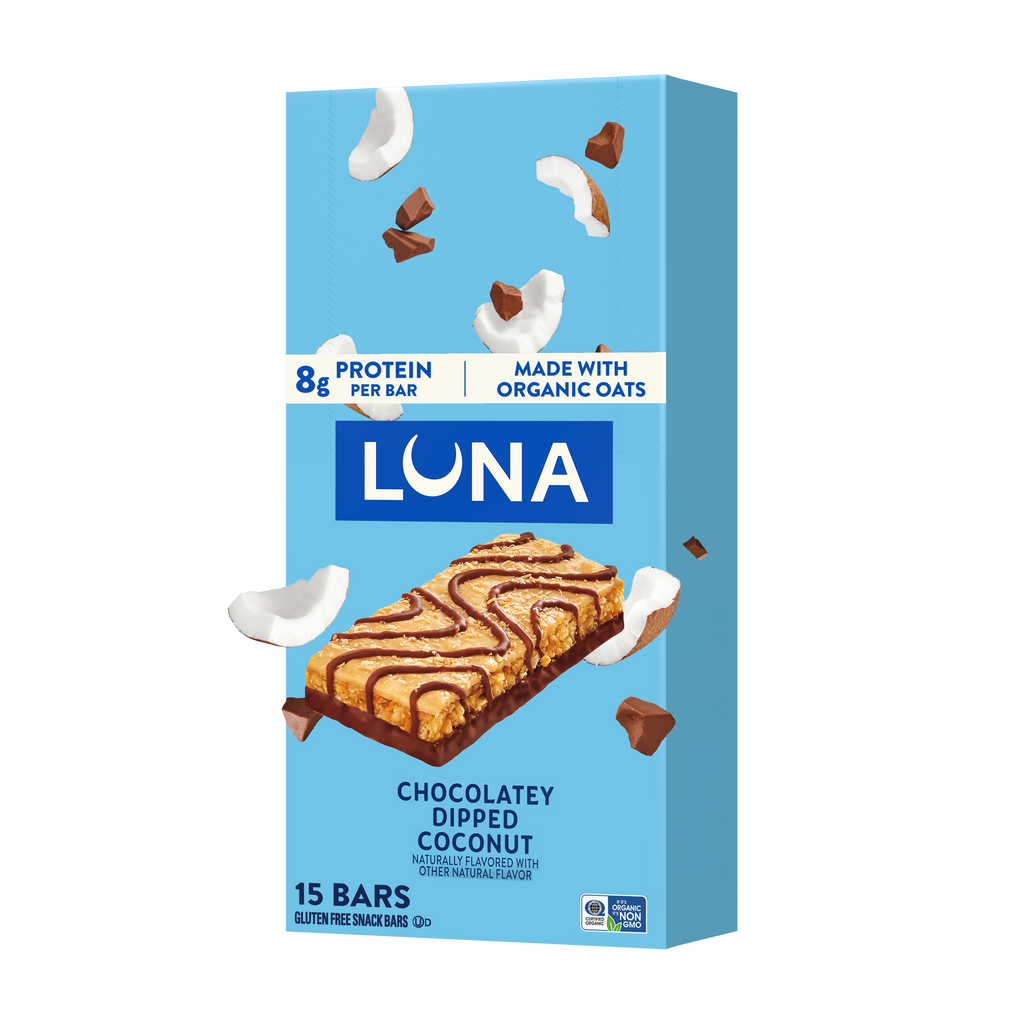 Bar Chocolatey Dipped Coconut Flavor Gluten Free Snack Bars, Non-GMO Protein Bars W0