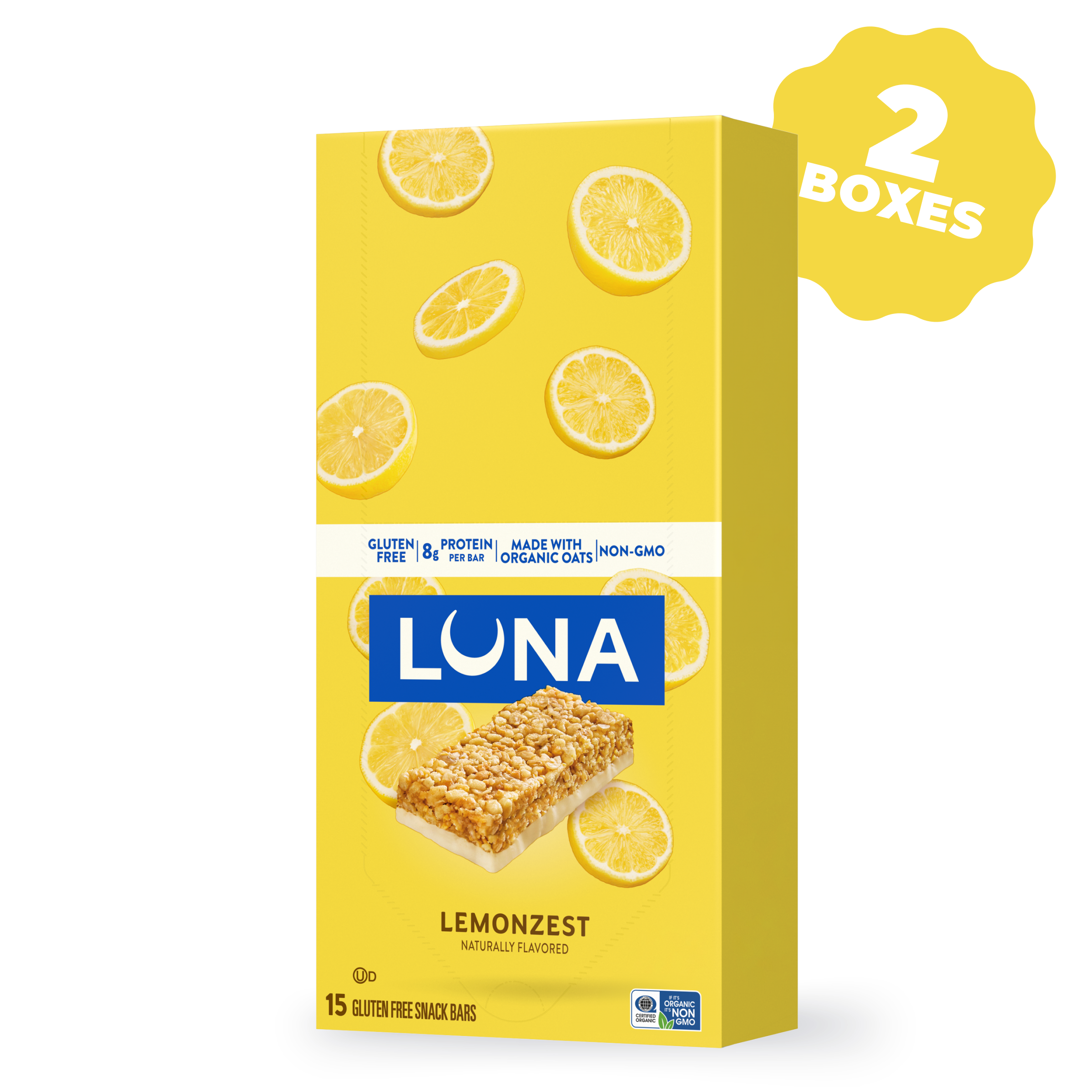 Bar LemonZest Flavor Gluten Free Snack Bars, 30 Bars F6