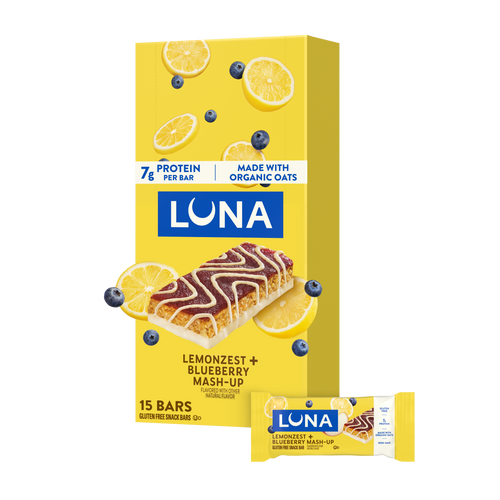 Bar Mash-Ups LemonZest + Blueberry Flavor Gluten Free Snack Bars, Non-GMO Protein Bars A5