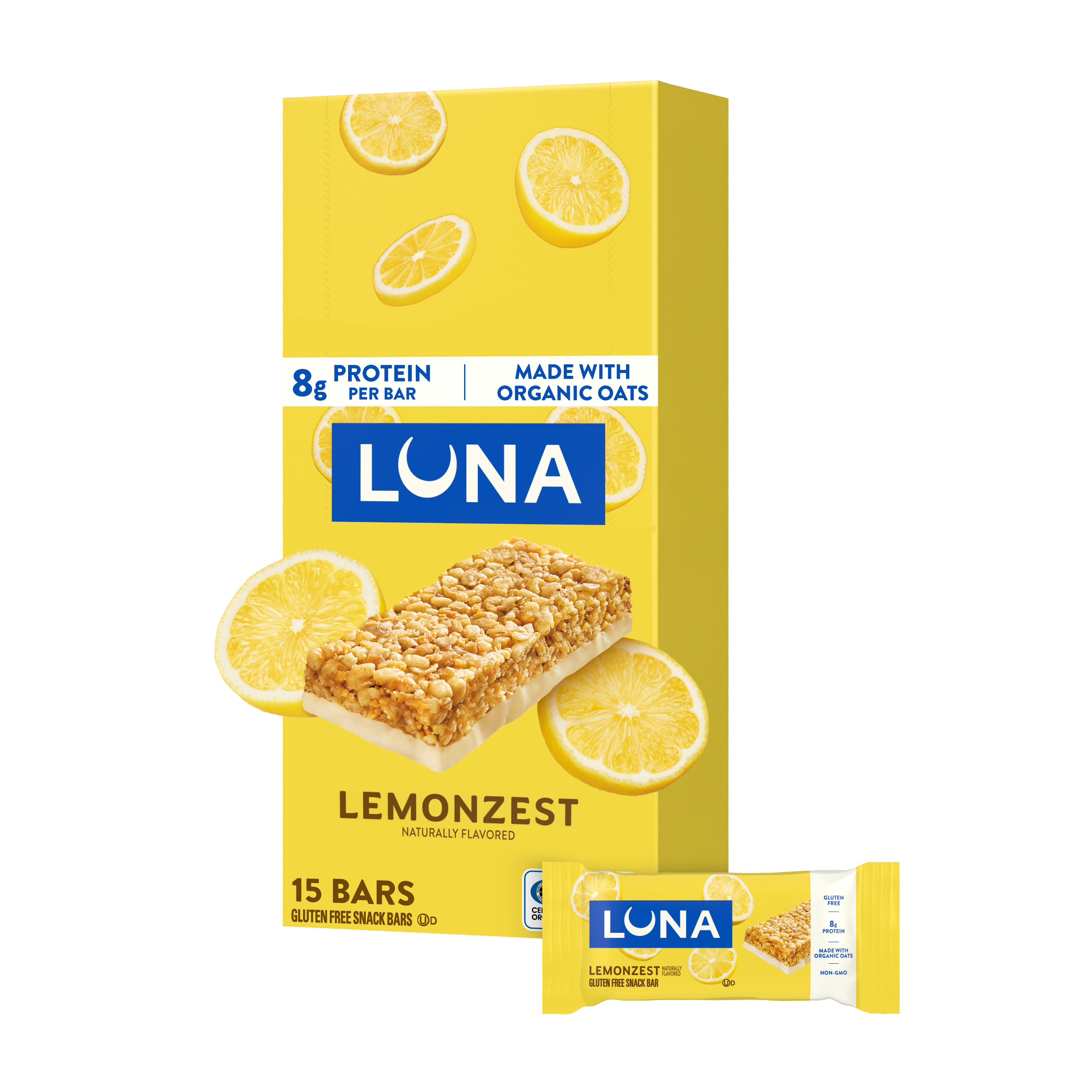 Bar LemonZest Flavor Gluten Free Snack Bars, Non-GMO Protein Bars C3