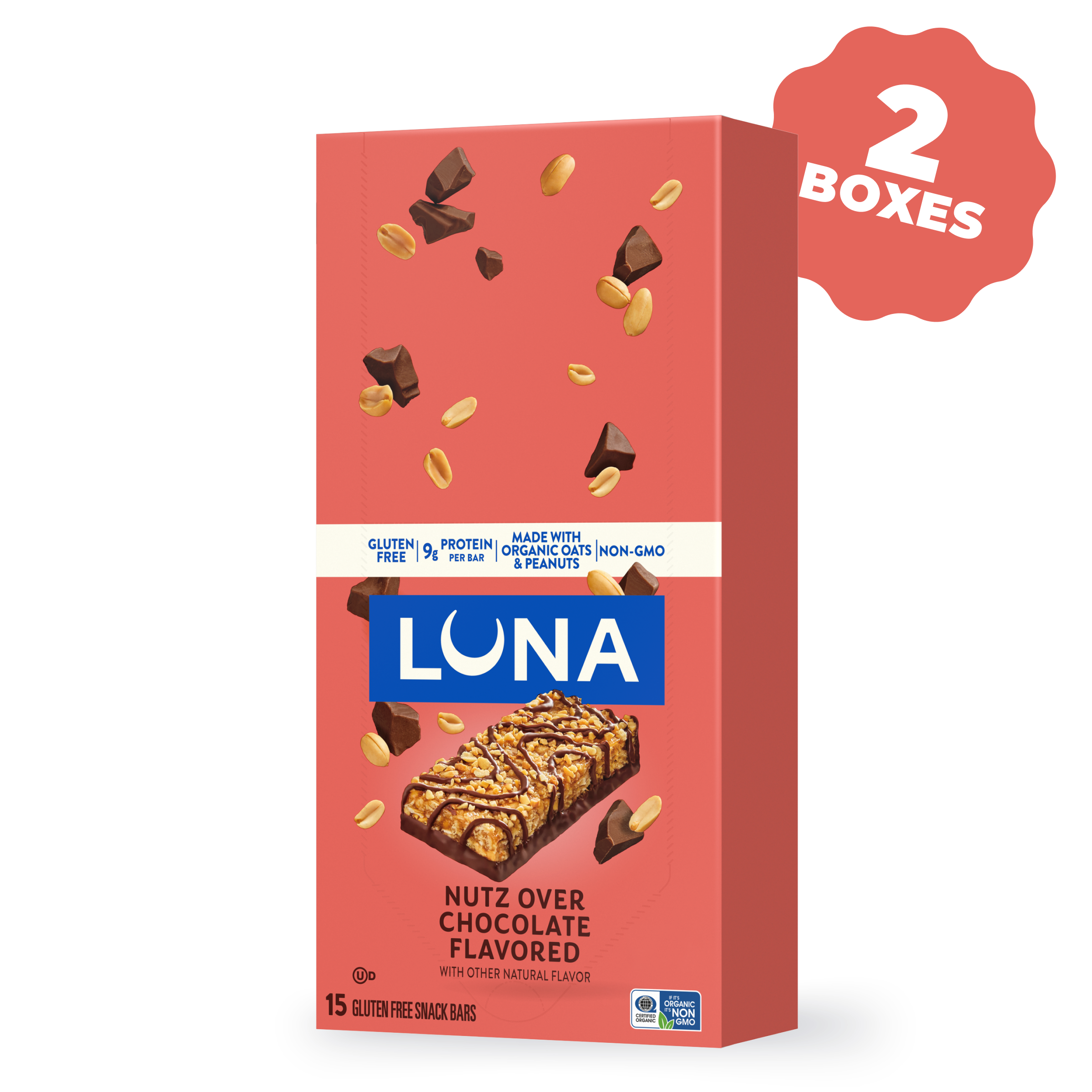 Bar Nutz Over Chocolate Flavor Gluten Free Snack Bars, 30 Bars E2