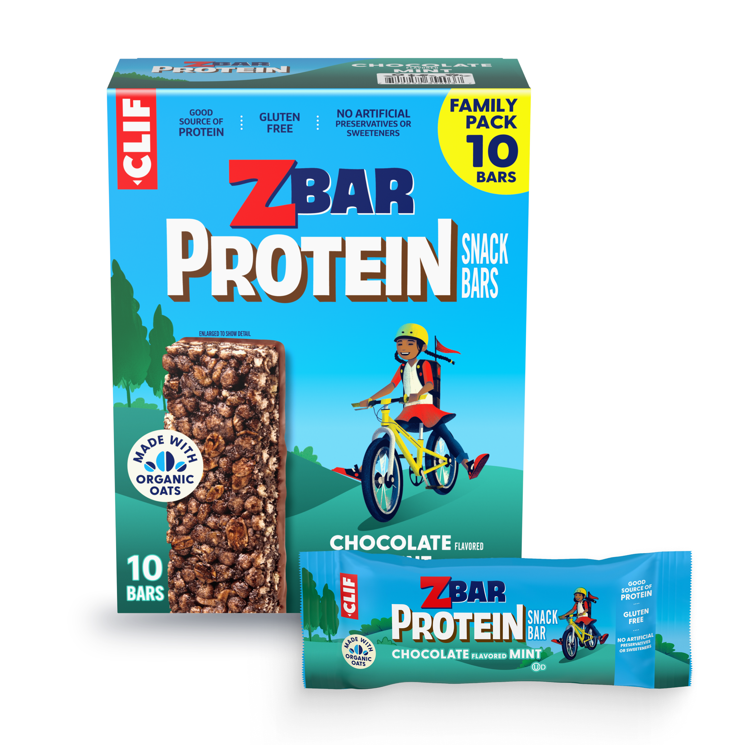 Protein Chocolate Flavored Mint Crispy Snack Bars, Gluten Free Protein Bars N0