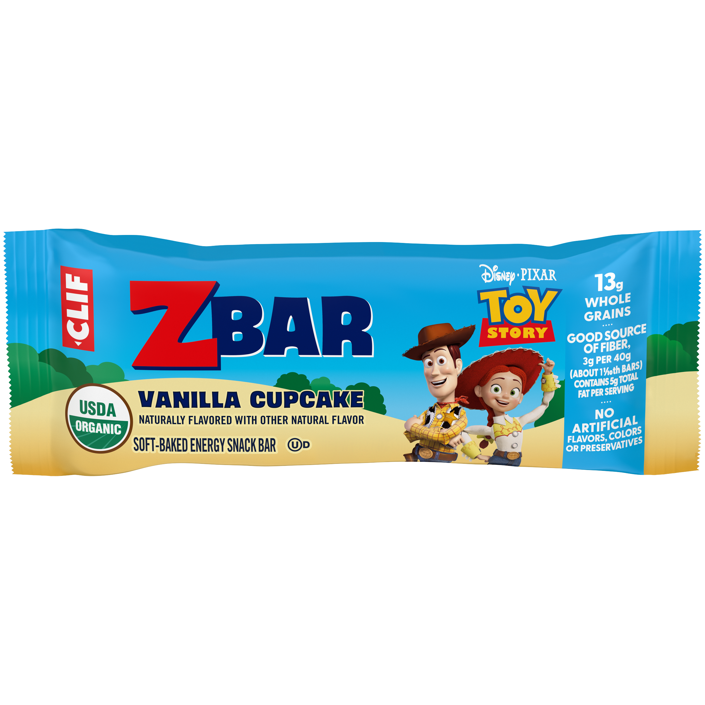 Toy Story - Vanilla Cupcake - Soft-Baked Energy Snack Bars - Non-GMO - 13g Whole Grains - USDA Organic Granola Bars (6 Pack) T6